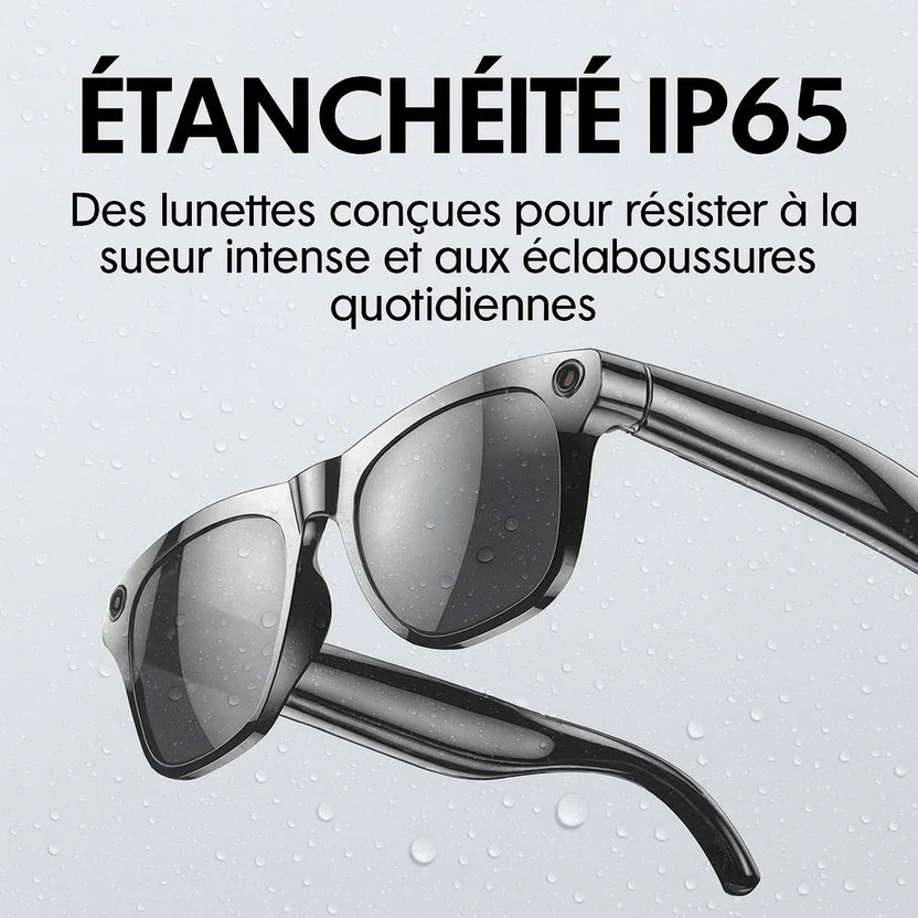 Lunettes connectées, Caméra Intégrée, ChatGPT  SmartView Pro IA